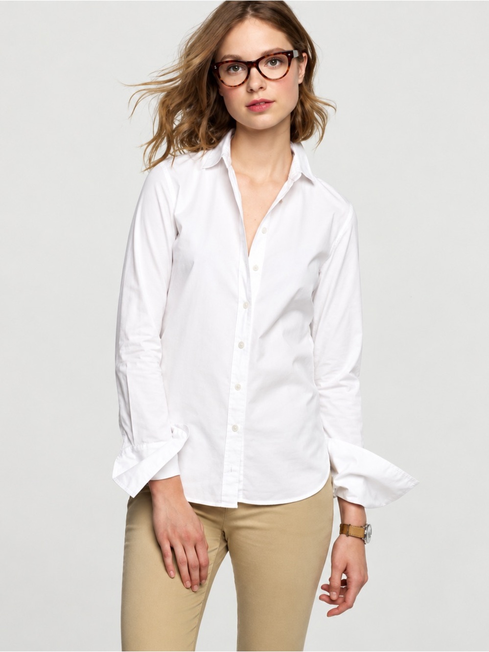Thomas Mason Shirtings for J.Crew Classic White Cotton Button Down Shirt XS